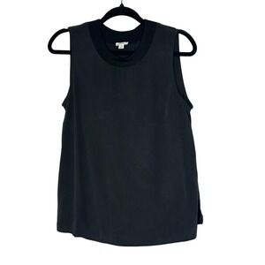 Cuyana Black Washable Silk Tank Mucle Top Large Women's Round Neck Career Casual